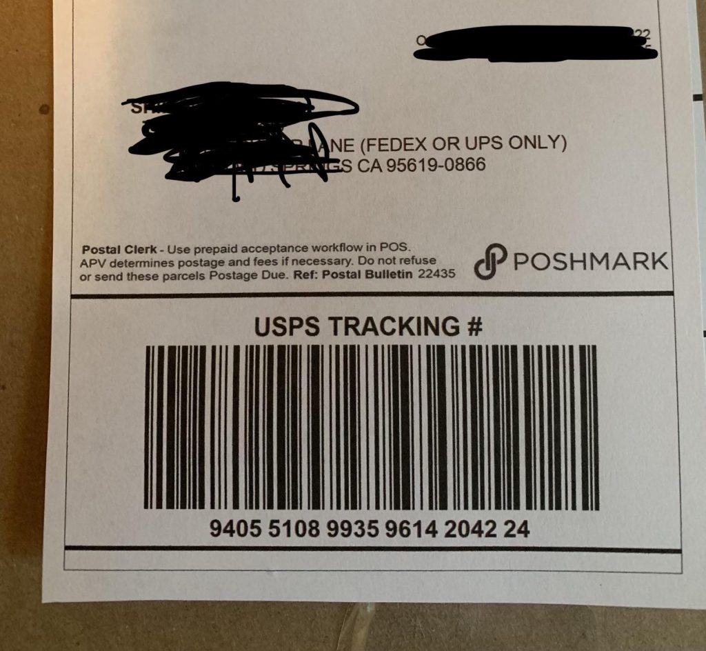 use poshmark shipping labels